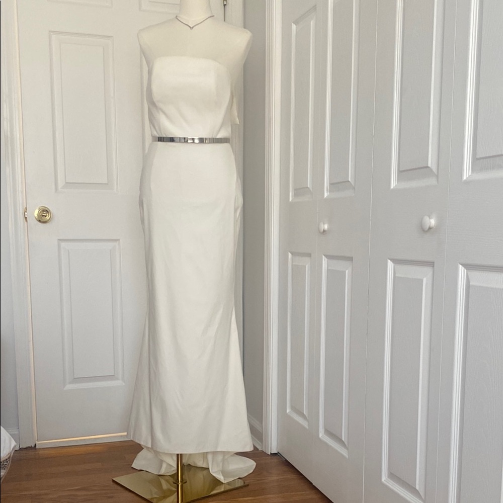 White Strapless Bridal Gown